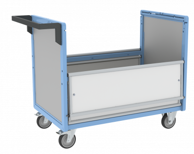 Chariot conteneur PP alvéolaire sans toit, 1000 x 600 mm