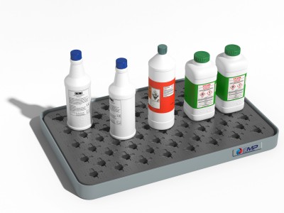 Bac pour paillasse avec caillebotis amovible 8L
