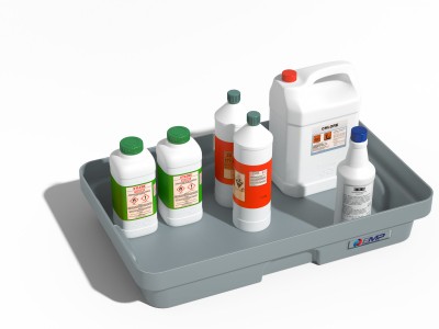 Bac pour paillasse avec caillebotis amovible 20 L