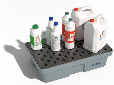 Bac pour paillasse avec caillebotis amovible 30 L
