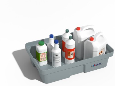 Bac pour paillasse avec caillebotis amovible 30 L