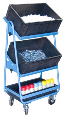 Servante à bacs armature + bacs plastiques