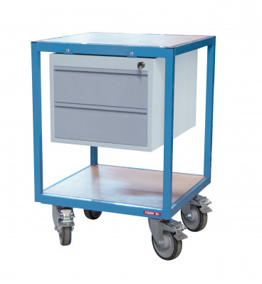 Servante atelier 2 plateaux bois 600 x 600 mm