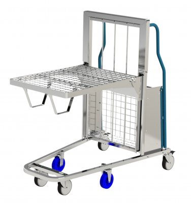 Chariot niveau constant acier zingué, 800 x 600 mm