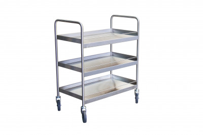 Desserte inox qualité 18/10e 3 pl 835 x 440 mm