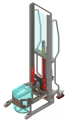 Gerbeur Levfix300 à levée manuelle avec Rotobidon