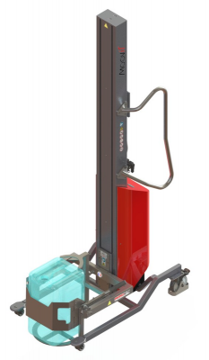 Gerbeur Moovit à levée électrique avec Rotobidon, course de levée 1600 mm, 150 mm/s