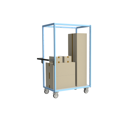 Servante multi-niveaux, plateau bois, 1000 x 600 mm 