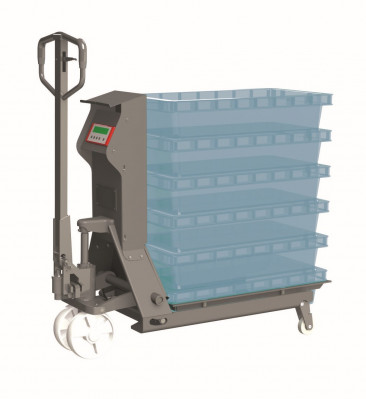 Transpalette peseur galva pour bacs 75 L