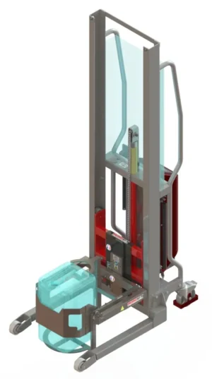 Gerbeur Levfix300 à levée électrique avec Rotobidon 60 kg