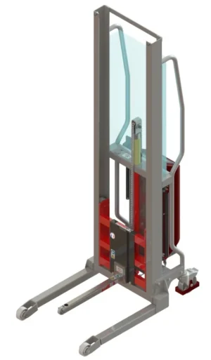 Gerbeur Levfix300 à levée électrique avec éperon à galet inox, 200 kg