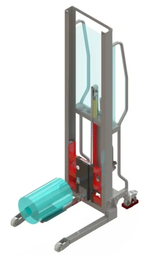 Gerbeur Levfix300 à levée manuelle avec éperon à galet avec plateau V, 100 kg