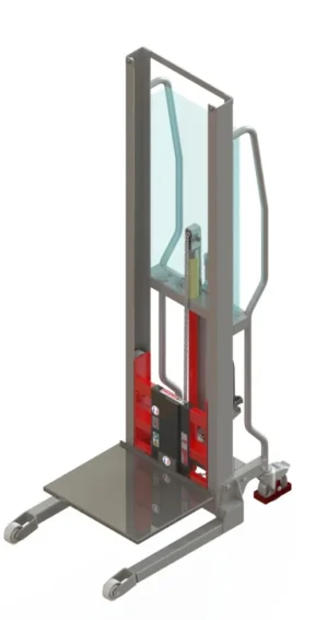 Gerbeur Levfix300 à levée manuelle avec plateau simple inox, 100 kg