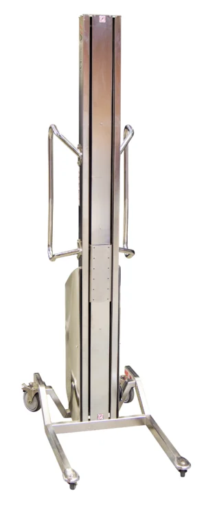 Gerbeurs Moovit® inox 304 L, levée électrique 150 kg - 1200 mm