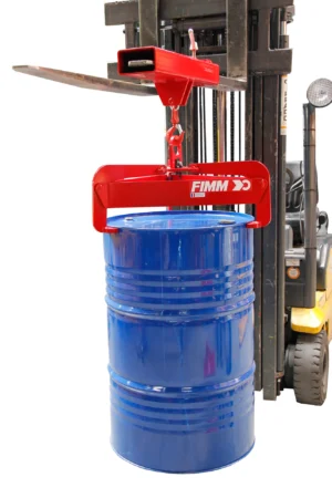 Pince à fût à manipulation verticale, prise par le dessus, automatique, 3 points, 600 kg