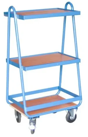 Servantes à 3 plateaux bois fixes ou inclinables, 200 kg - Fixes