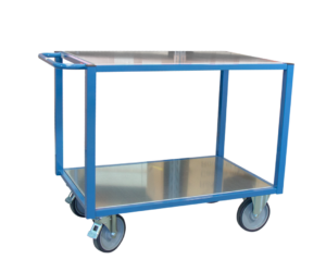 Servantes établis, 2 plateaux tôle galva 500 kg